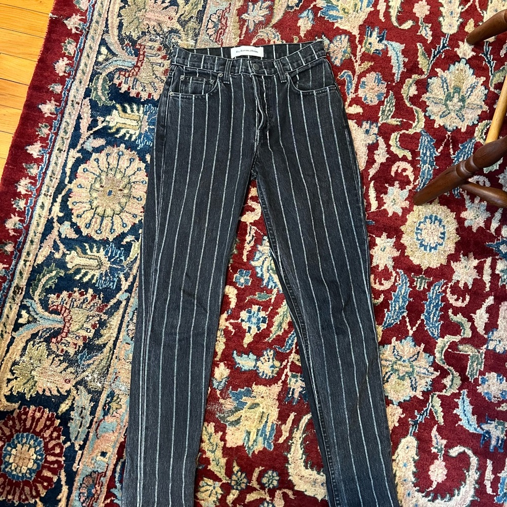 Striped Black Jeans for Women